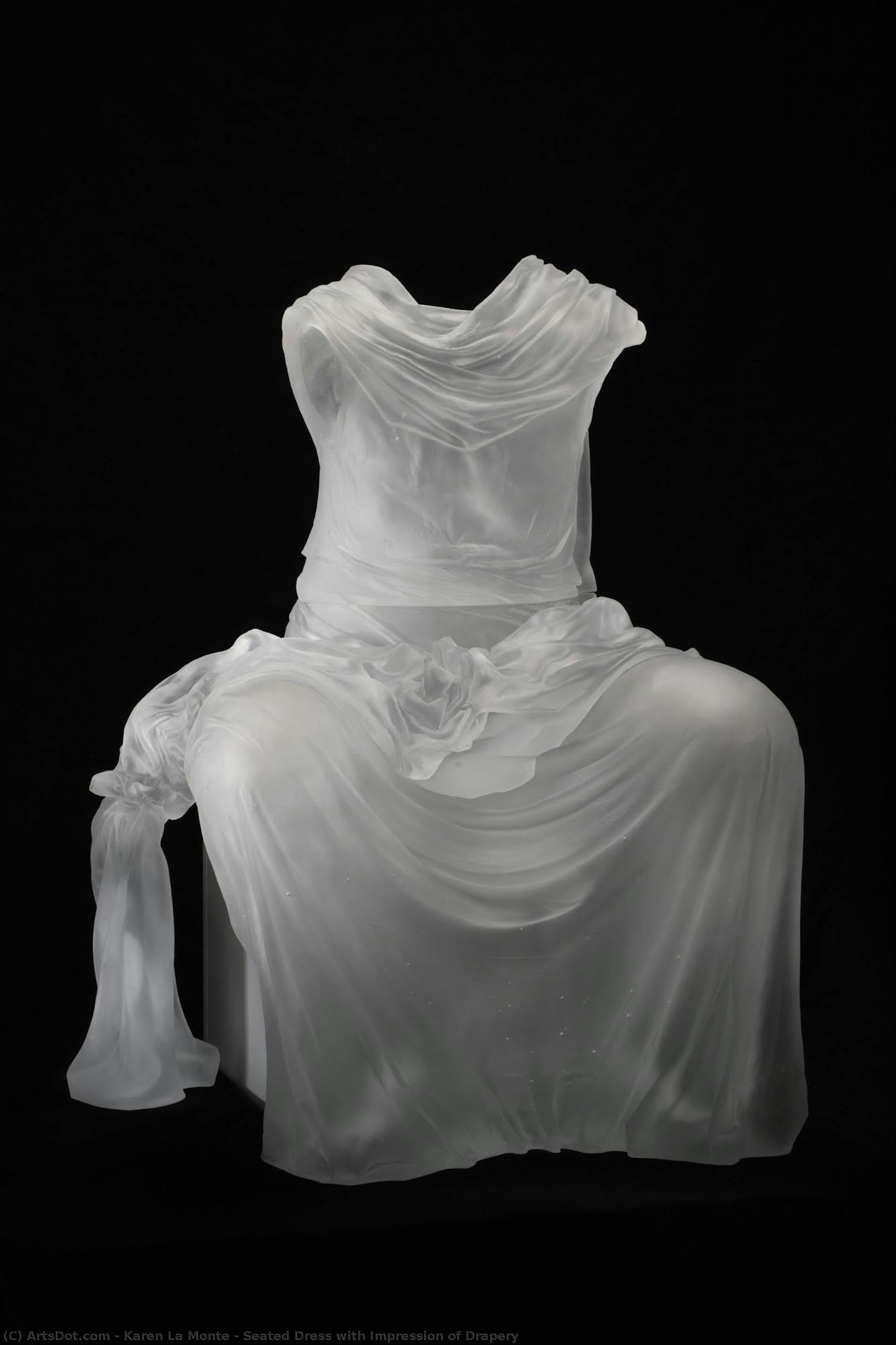 Seated Dress With Impression Of Drapery — Karen La Monte