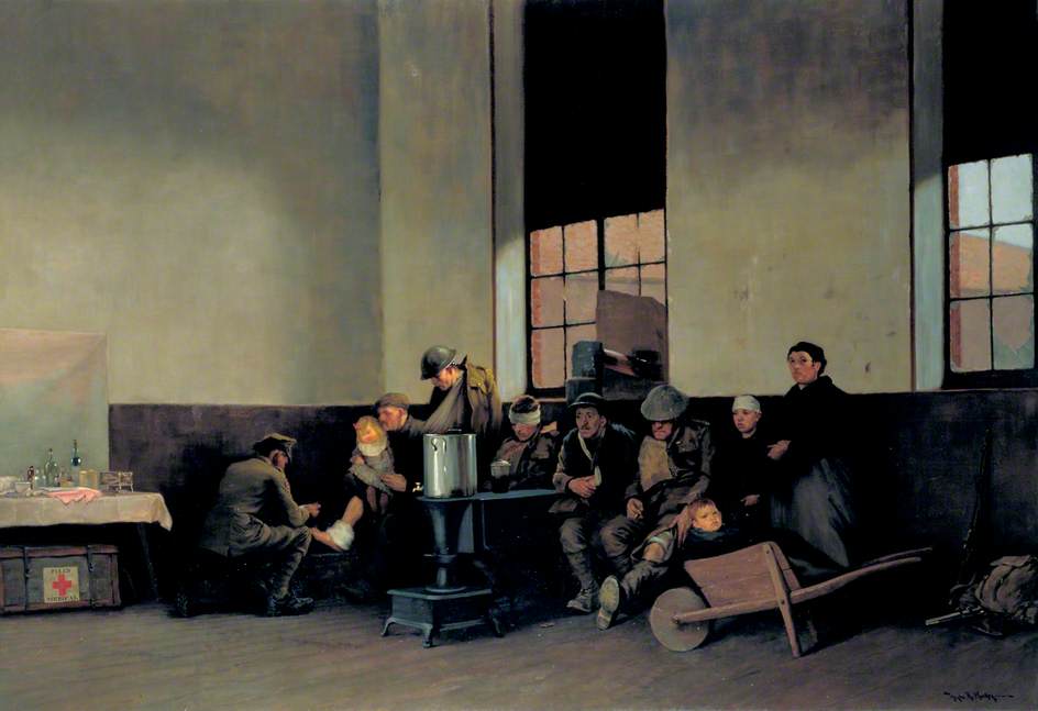 Some Civilian Casualties At The Main Dressing Station Of The 36th Field Ambulance, Flines Les Raches, October 1918 — Haydn Reynolds Mackey