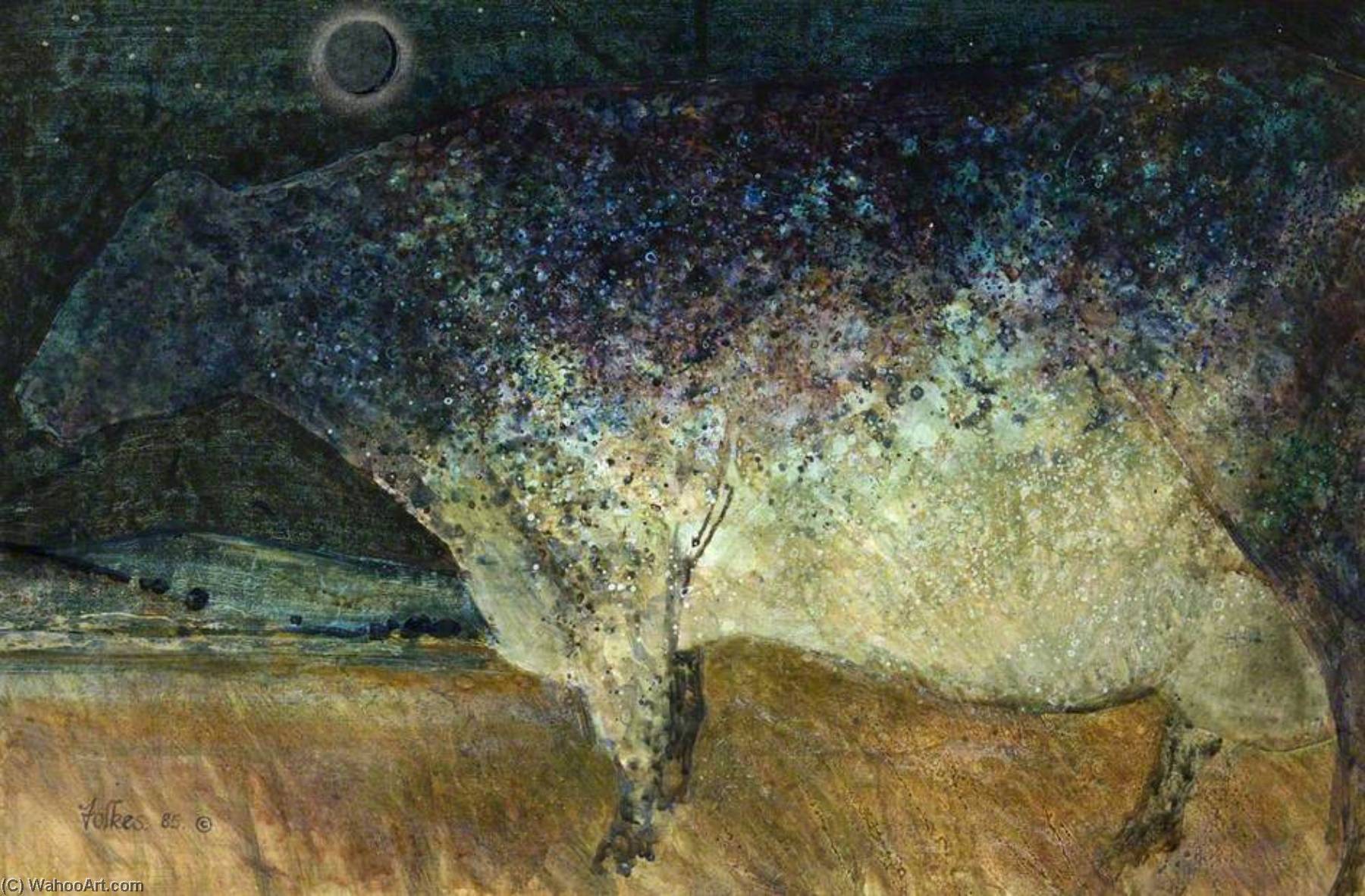 Cow Considering The Stars And Moon — Peter Leonard Folkes