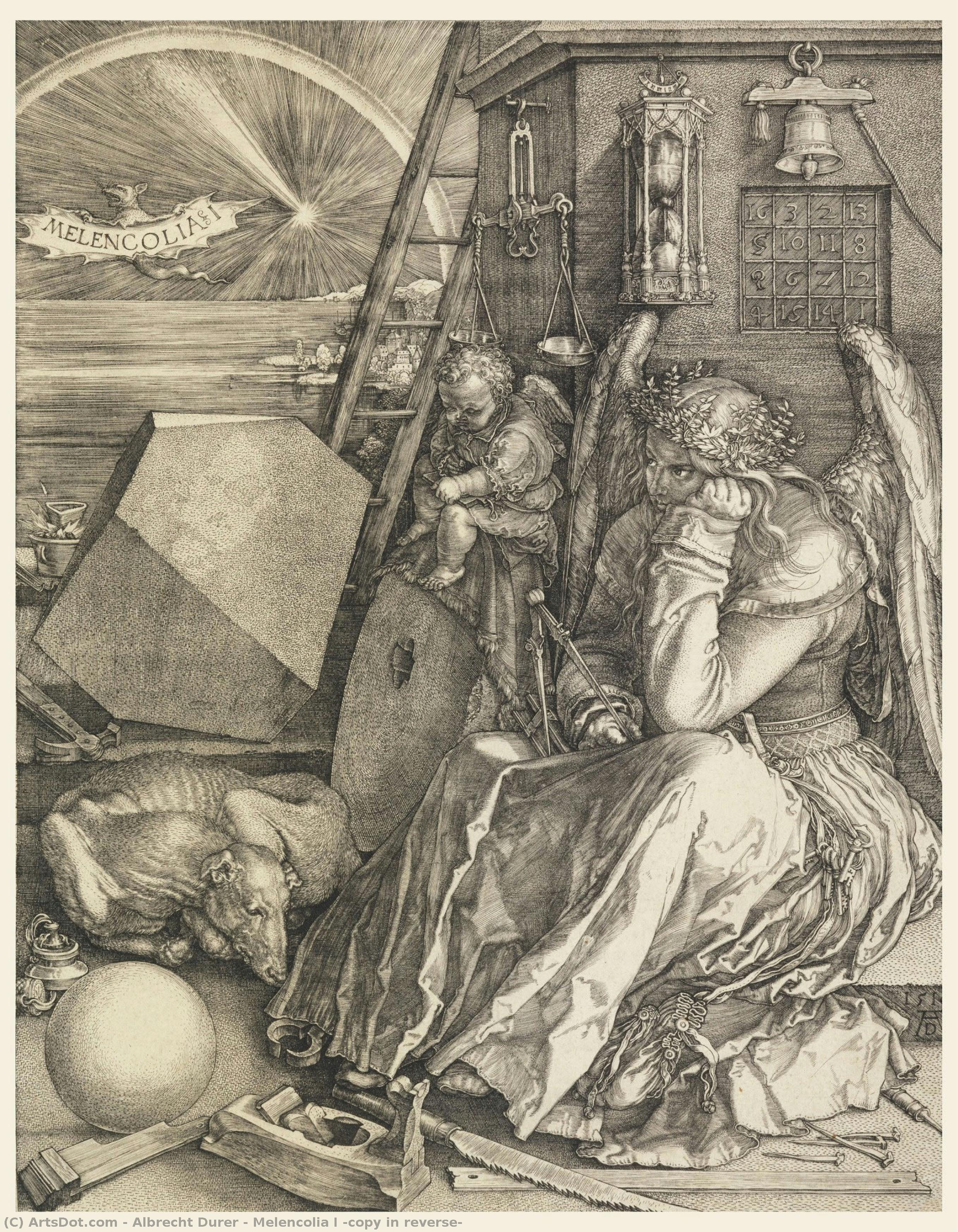 Melancolía I (copia Al Revés) — Albrecht Dürer