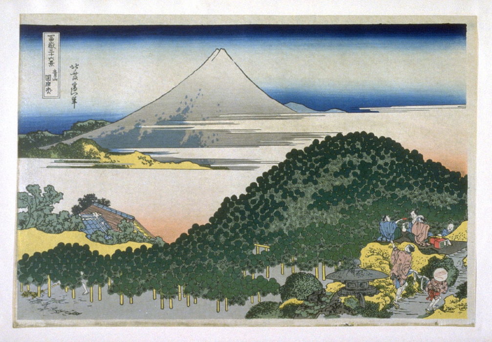 Aoyama Enzano-matsu — Katsushika Hokusai
