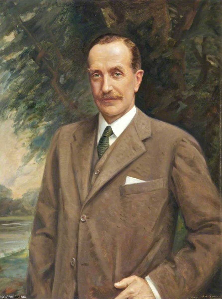 Osbert Cecil (1871–1930), 6th Earl Of Sefton, In A Brown Suit — John Archibald Alexander Berrie
