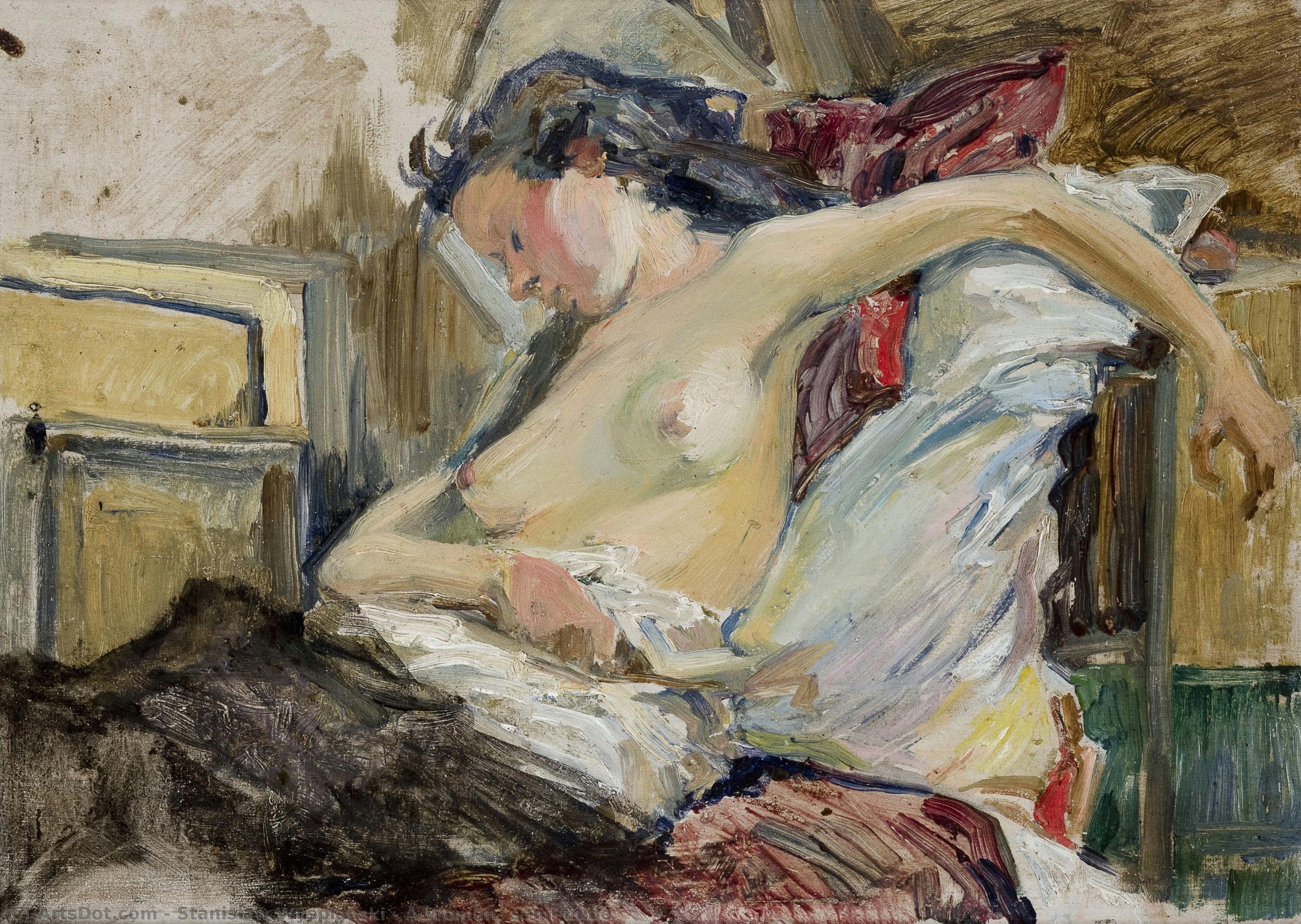 A Woman, Semi-nude — Stanislav Visjanski