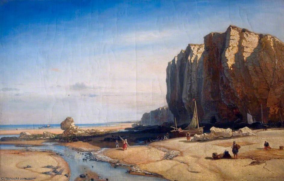 Rocky Coast With Figures And Boats — Paul Jean Clays