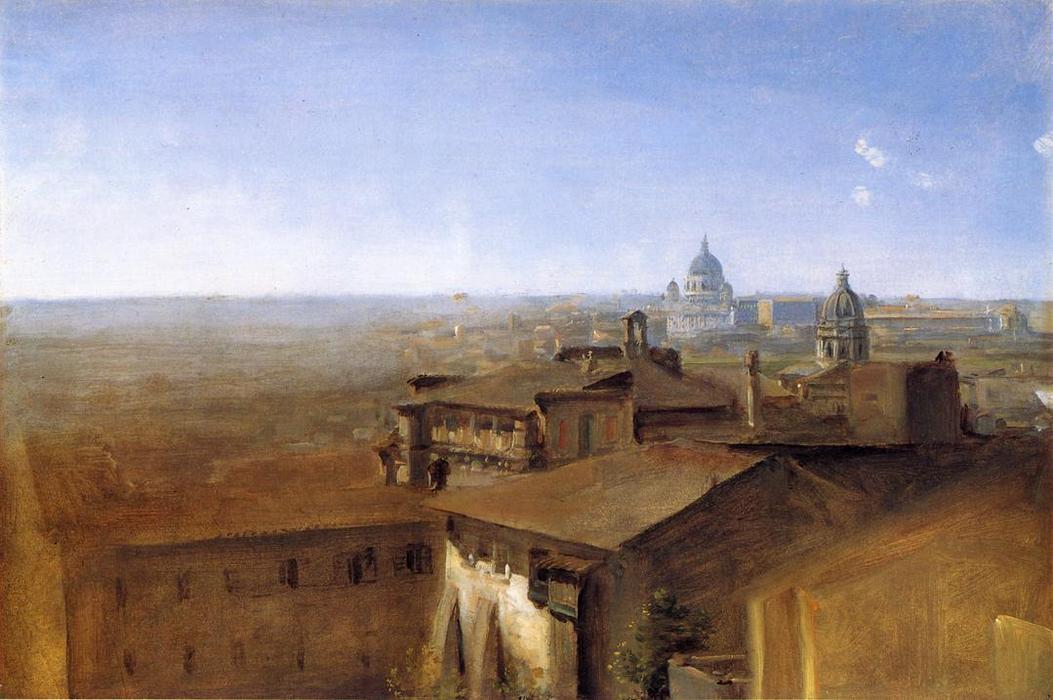 Three Views Of Rome From The Villa Malta: View Of St. Peter's — Johann Georg Von Dillis