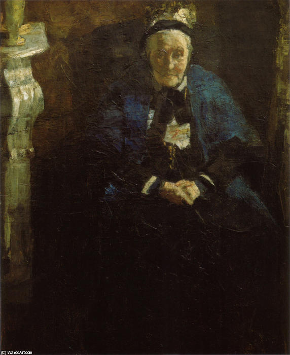 Woman With Blue Shawl — James Ensor