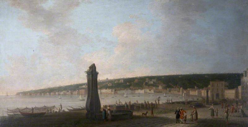 View Of Naples The Chiaia From The West, Near The Strada Nuova, Looking Towards Sant'elmo — Gabriele Ricciardelli