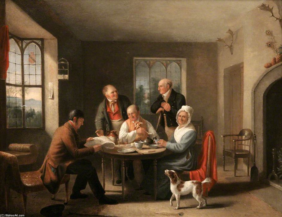 Estate Staff In A Servants' Hall — Nicholas Matthew Condy