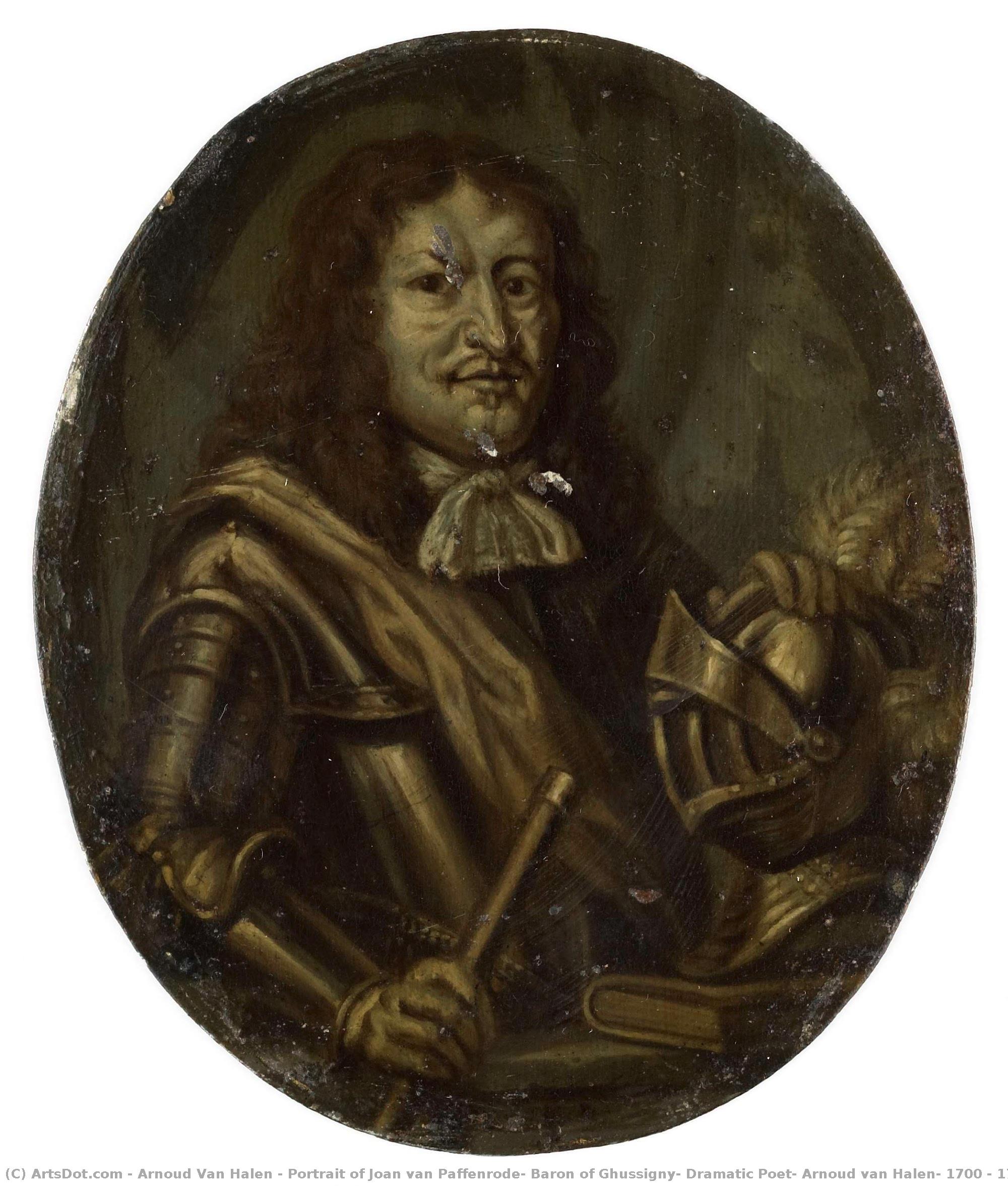 Portrait Of Joan Van Paffenrode, Baron Of Ghussigny, Dramatic Poet, Arnoud Van Halen, 1700 - 1732 — Arnoud Van Halen
