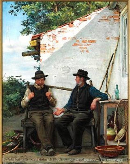 A Conversation Between Two Fishermen, Hornbæk — Carl Heinrich Bloch