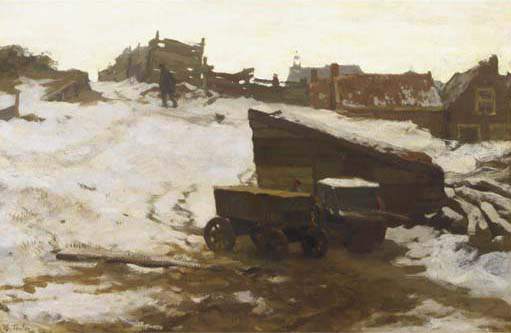 Winter - Scheveningen Beach In The Snow — Willem Bastiaan Tholen