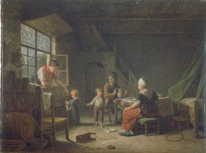 Scene D'interieur, L'heure De La Sieste — Michel Martin Drolling
