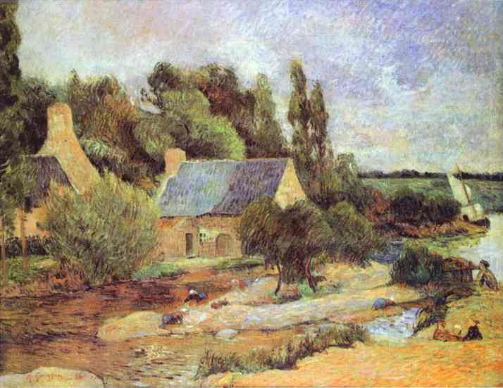Washerwomen At Pont-aven — Eugène Henri Paul Gauguin