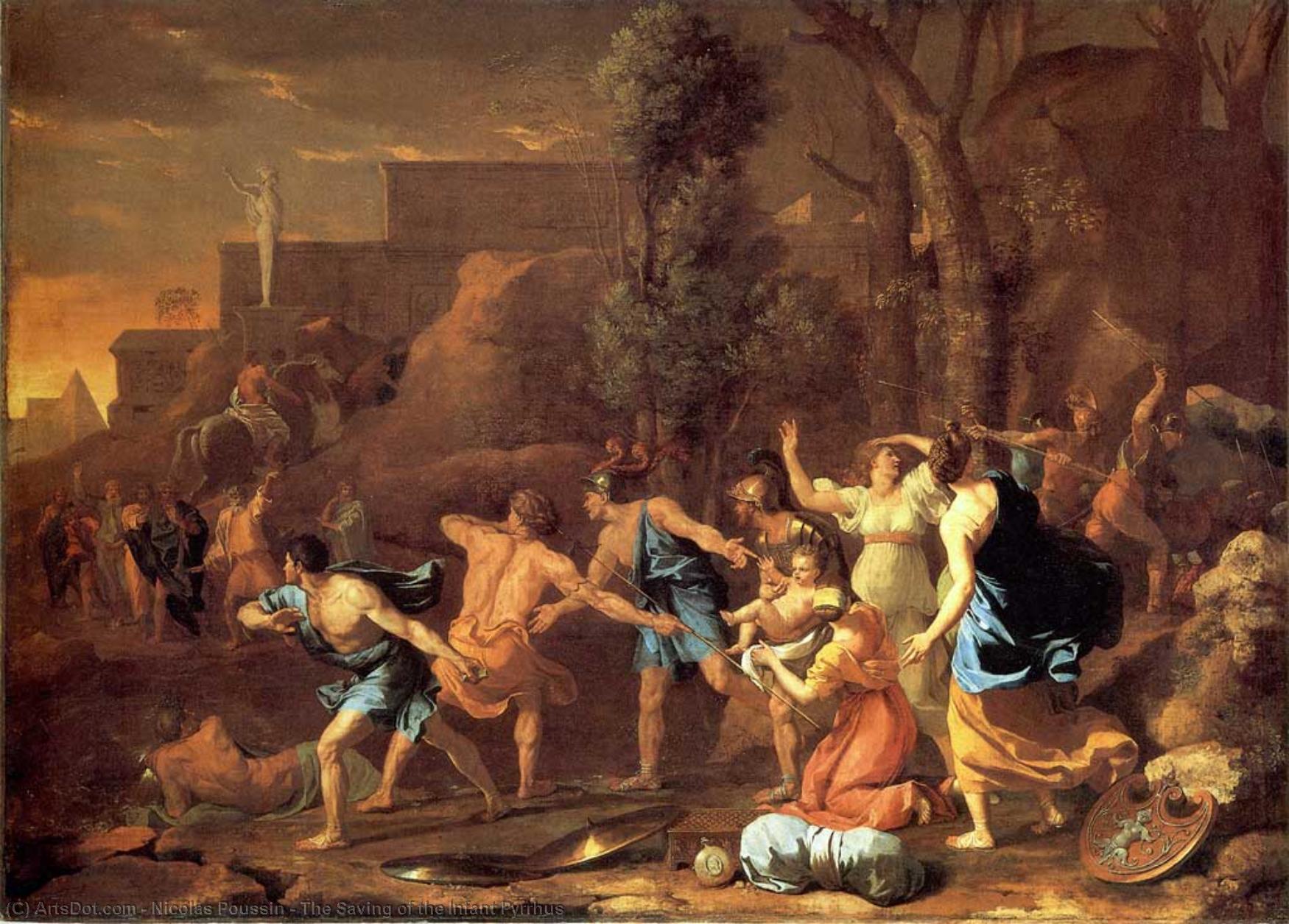 The Saving Of The Infant Pyrrhus — Nicolas Poussin