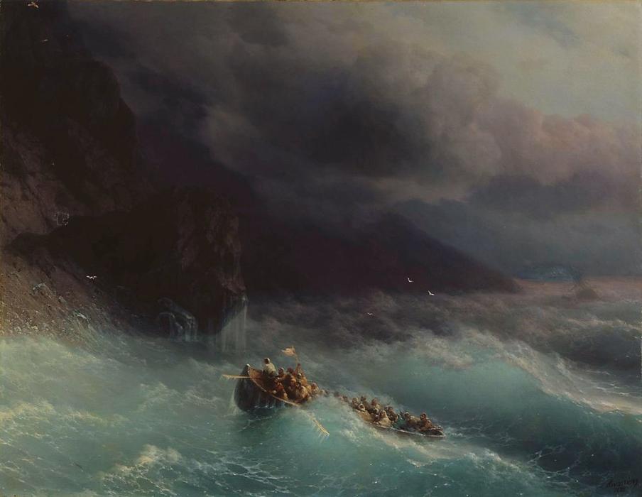 The Shipwreck On Black Sea — Ivan Konstantinovich Aivazovsky
