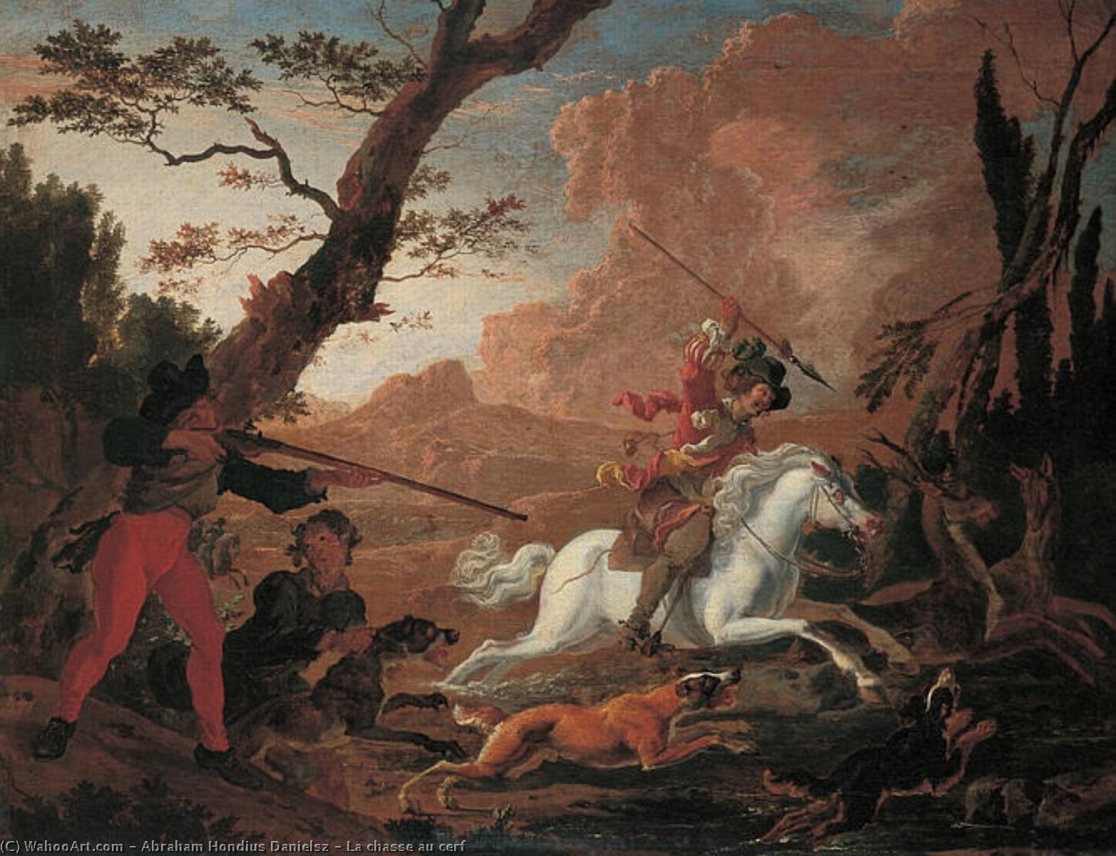 La Chasse Au Cerf — Abraham Hondius Danielsz
