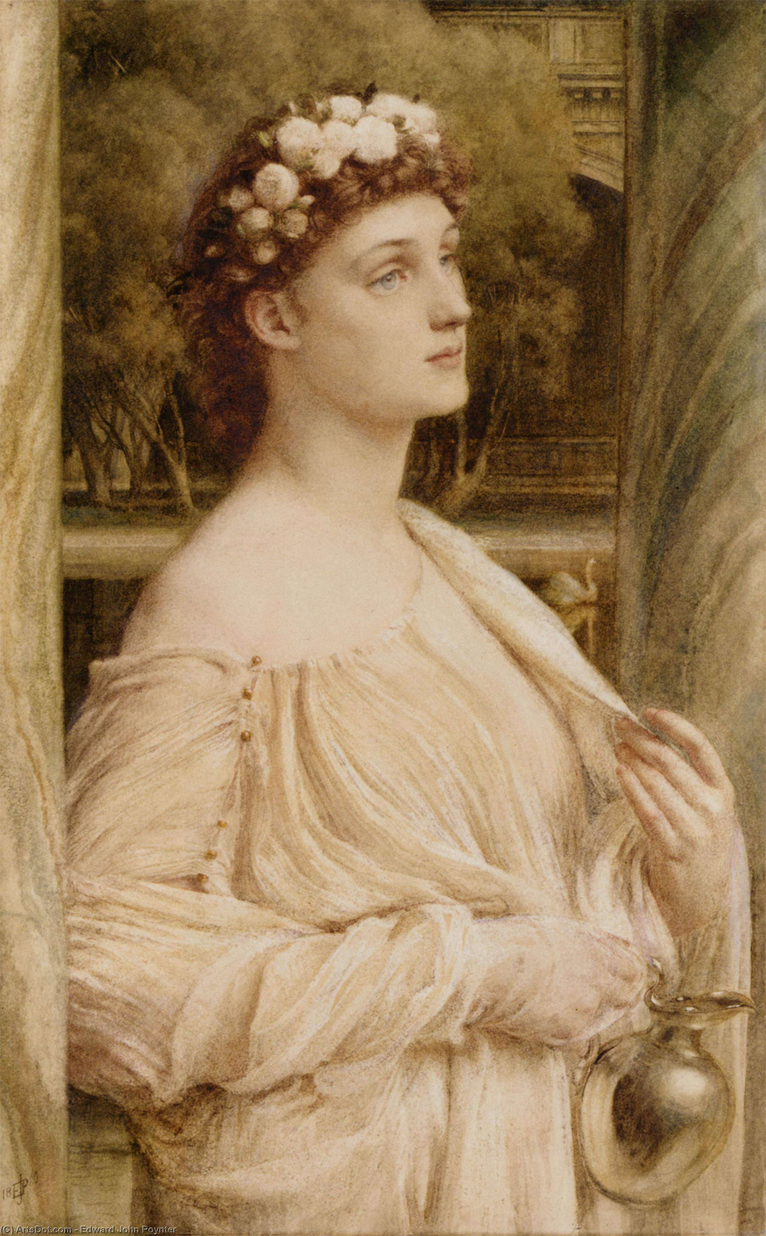 A Vestal Portrait Of Miss Violet Lindsay — Sir Edward John Poynter