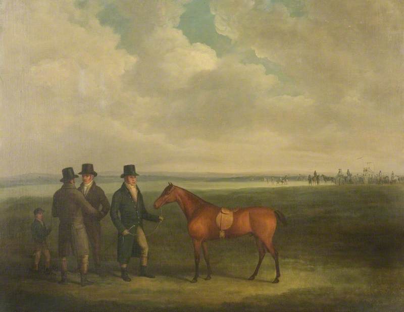 Racehorse With Trainers — James Barenger