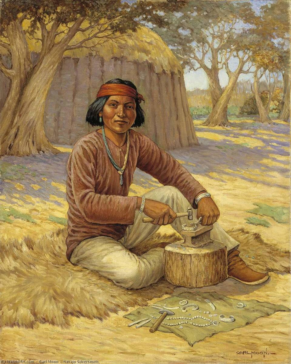 Navajo Silversmith — Carl Moon