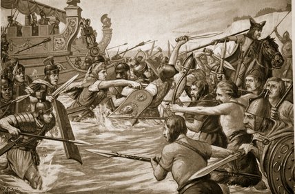 The Landing Of Julius Caesar — Richard Caton Woodville