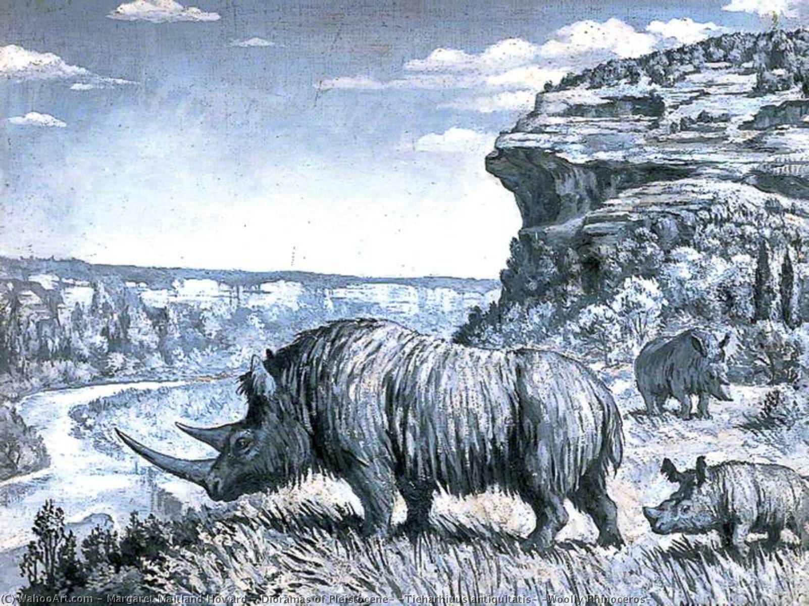 Dioramas Of Pleistocene, 'tieharhiuus Antiquitatis' (woolly Rhinoceros) — Margaret Maitland Howard