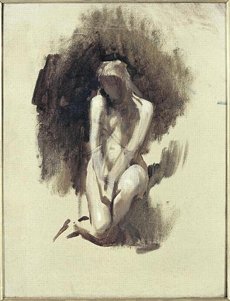Femme Nue, Agenouillee — Léon Joseph Florentin Bonnat