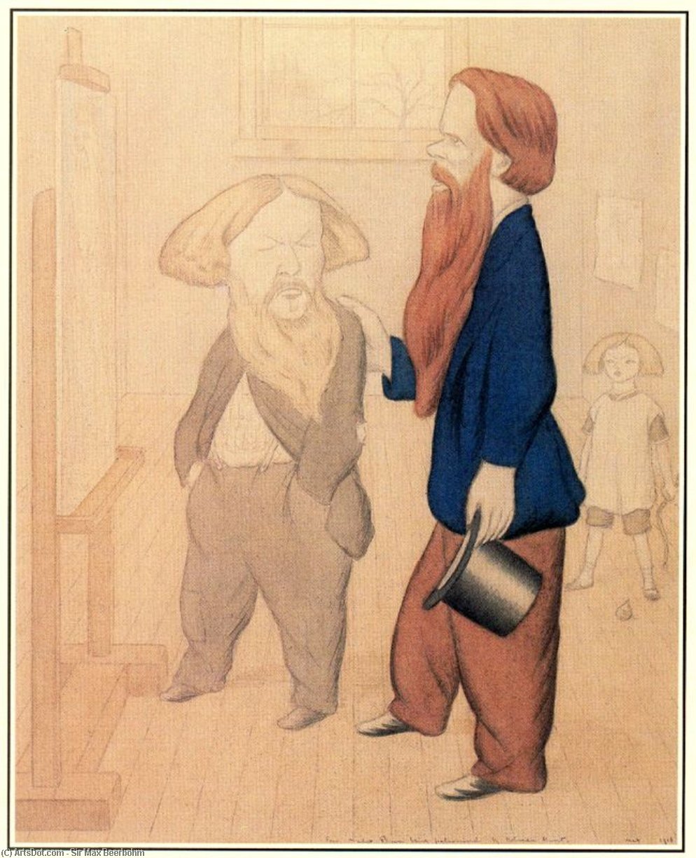 Ford Madox Brown Being Patronised By Holman Hunt — Sir Max Beerbohm