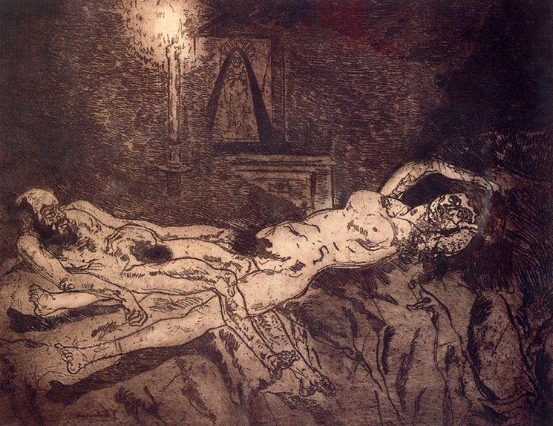 Hombre Y Mujer Desnudos — José Gutiérrez Solana
