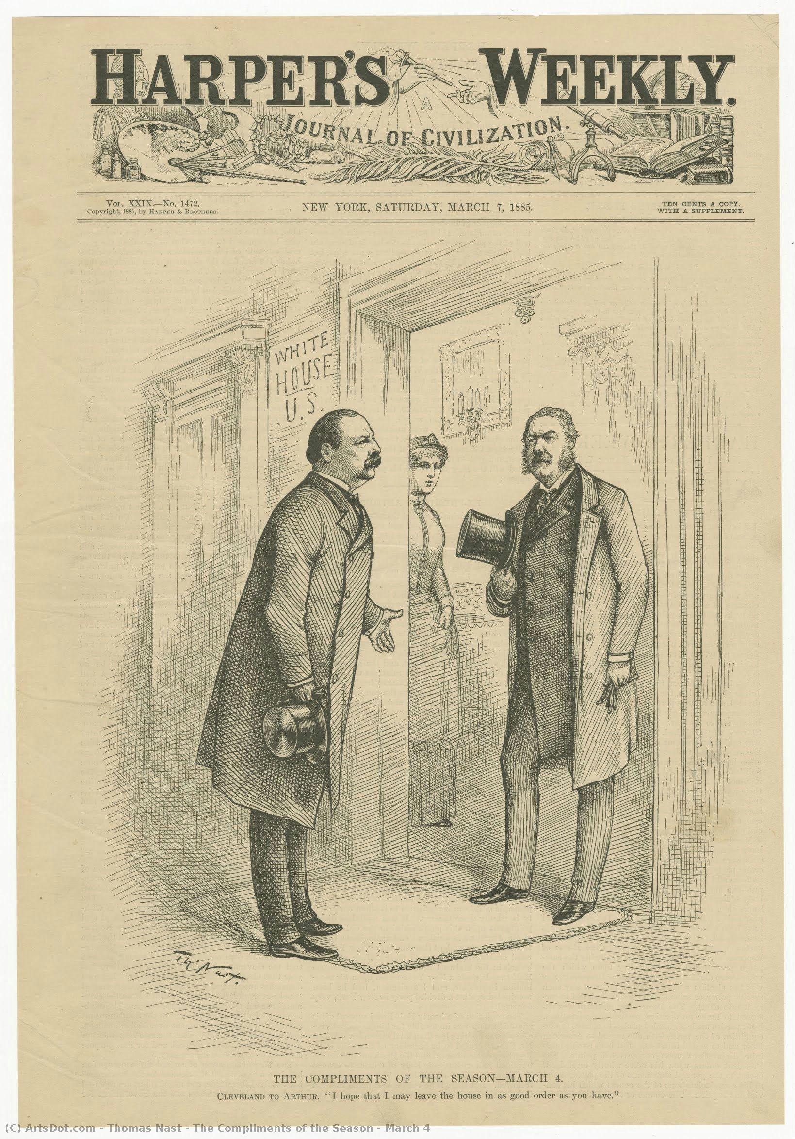 The Compliments Of The Season - March 4 — Thomas Nast