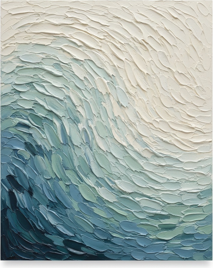 Ätherische Woge Der Mitternachtstiden In Einer Einzigen Unendlichen Impasto-bewegung — David Moreau