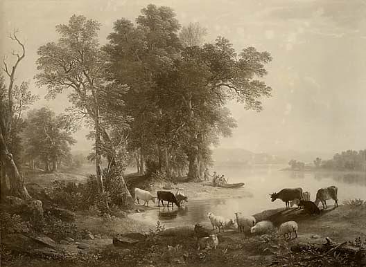 Hudson River Looking Toward The Catskills, (painting) — Asher Brown Durand