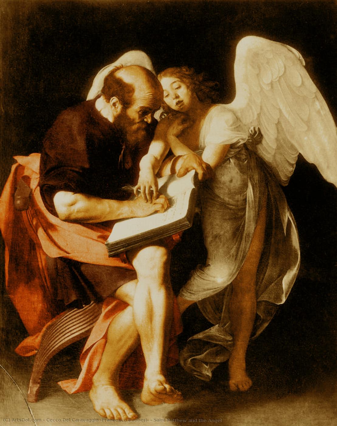 Saint Matthew And The Angel — Cecco Del Caravaggio (francesco Buoneri)