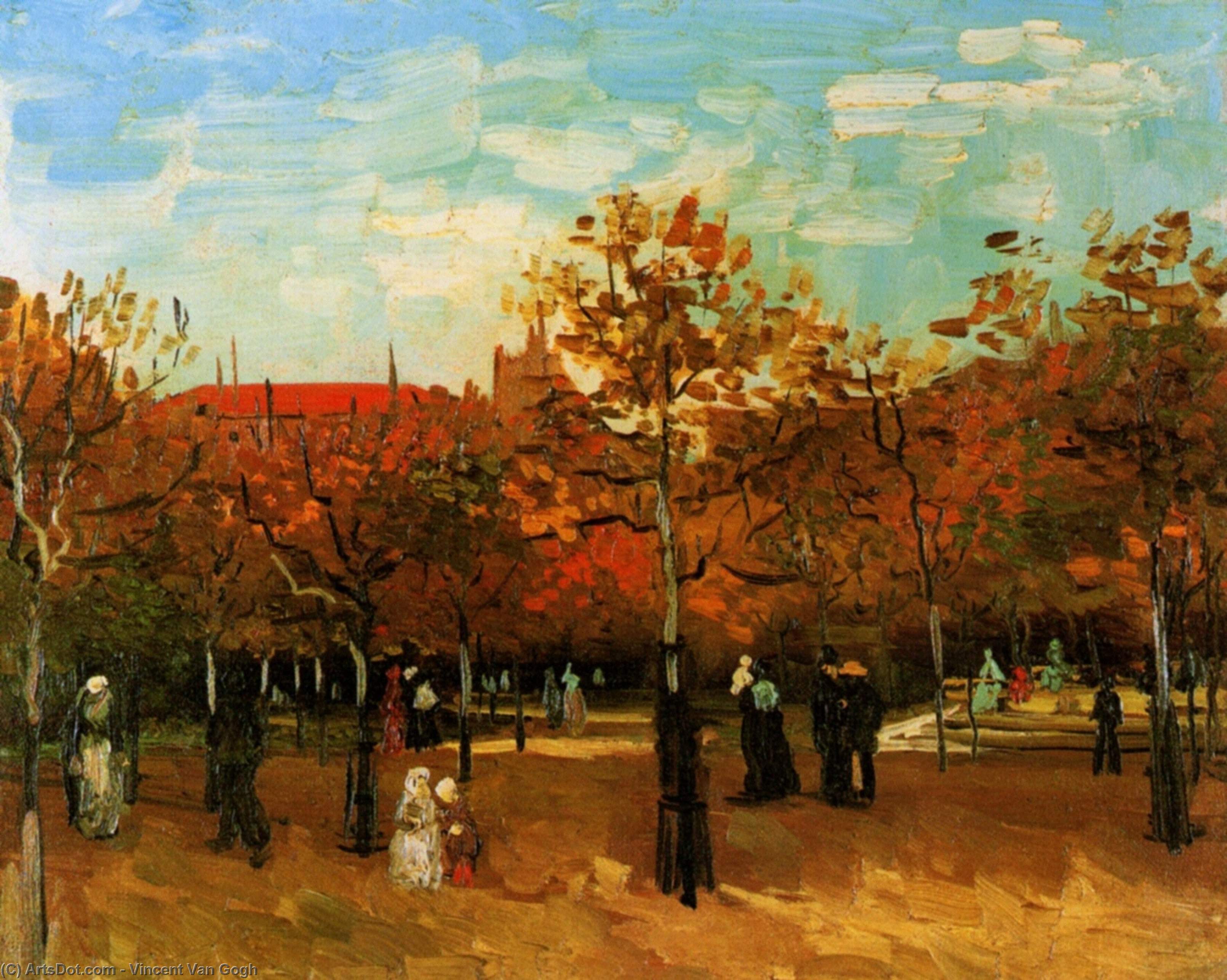 Bois De Boulogne With People Walking, The — Vincent Van Gog