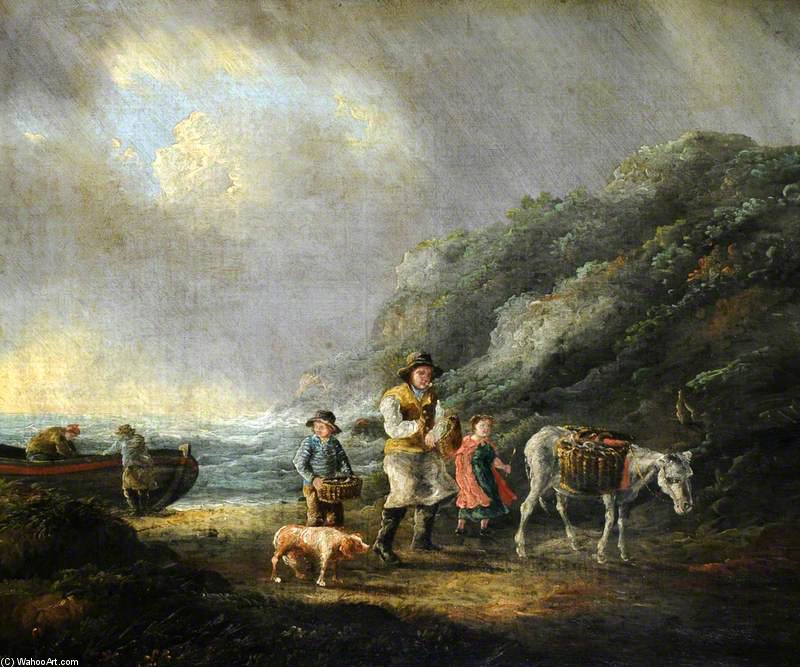 Fisherfolk On The Seashore — George Morland