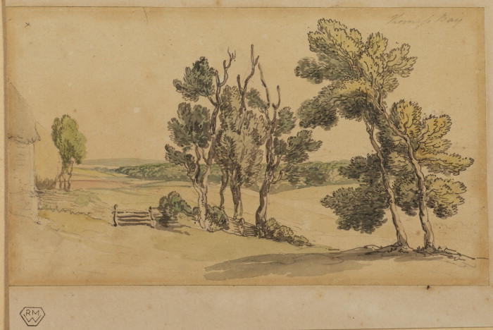 Landscape With Tree And Meadow — Thomas Rowlandson