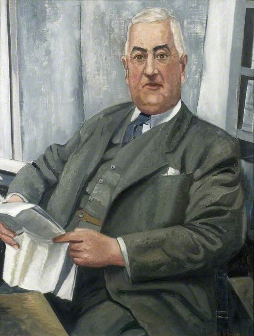Portrait Of A Man Reading A Paper — Leroy Leveson Laurent Joseph De Maistre (roy De Maistre)
