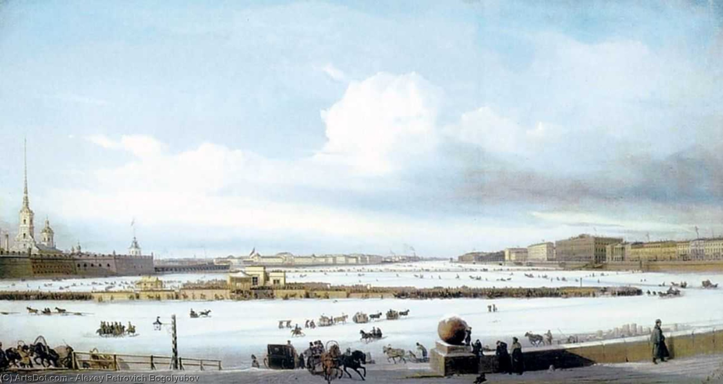 Riding On Neva River — Alexei Petrovich Bogoliubov