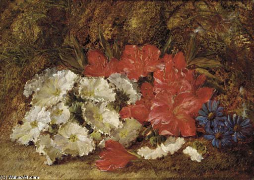 Spring Flowers On A Mossy Bank — Vincent Clare