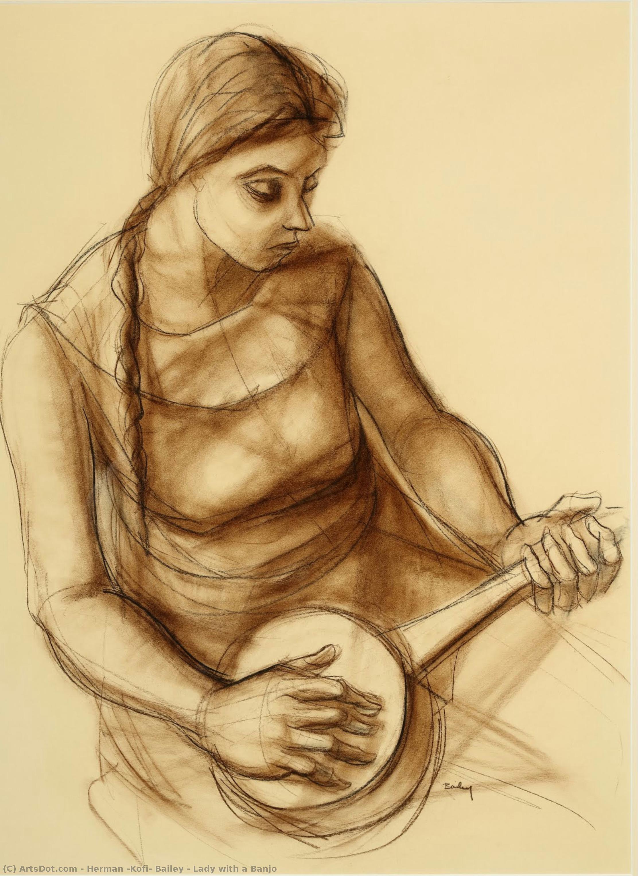 Lady With A Banjo — Herman 'kofi' Bailey
