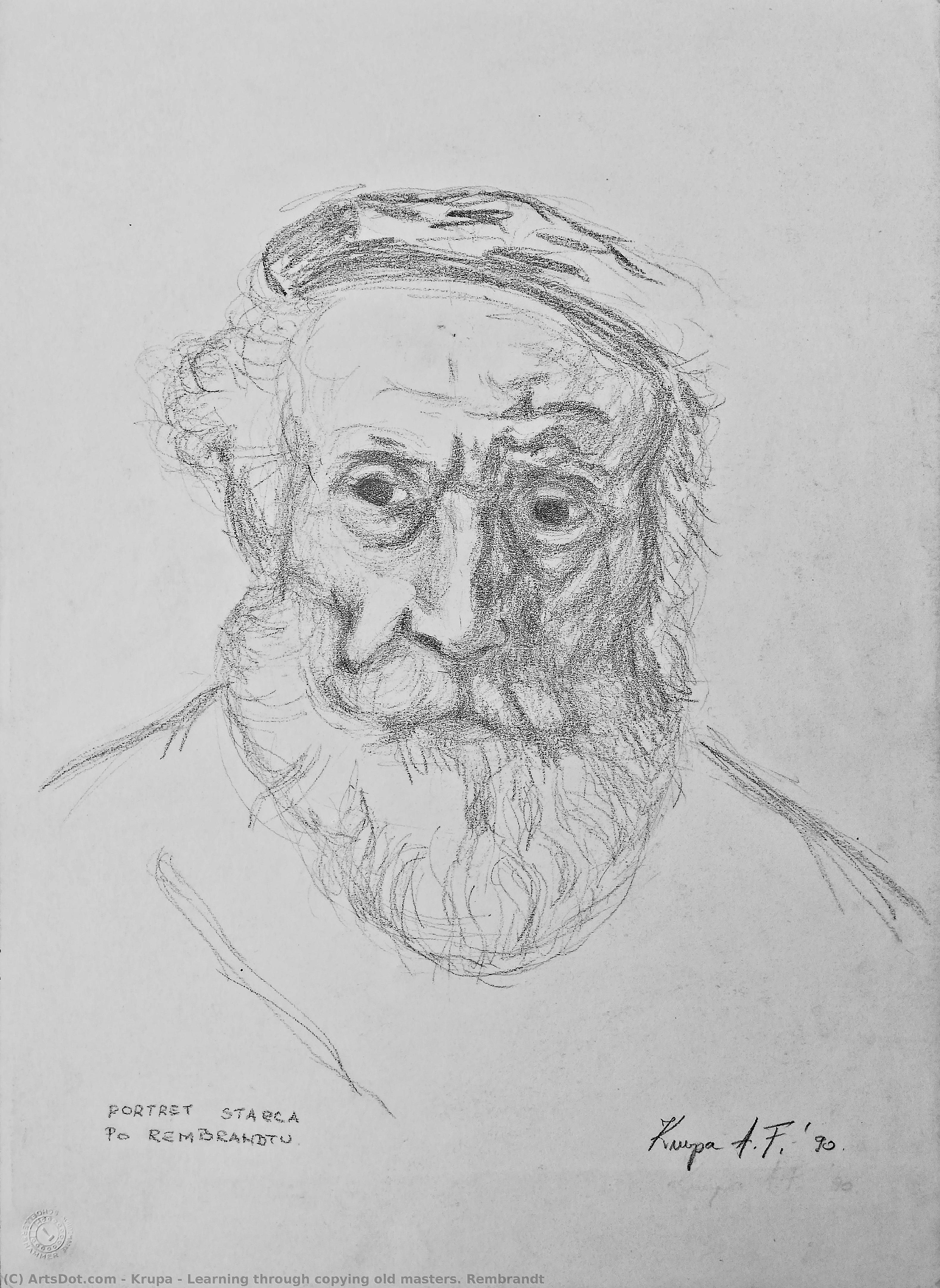 Learning Through Copying Old Masters. Rembrandt — Alfred Freddy Krupa