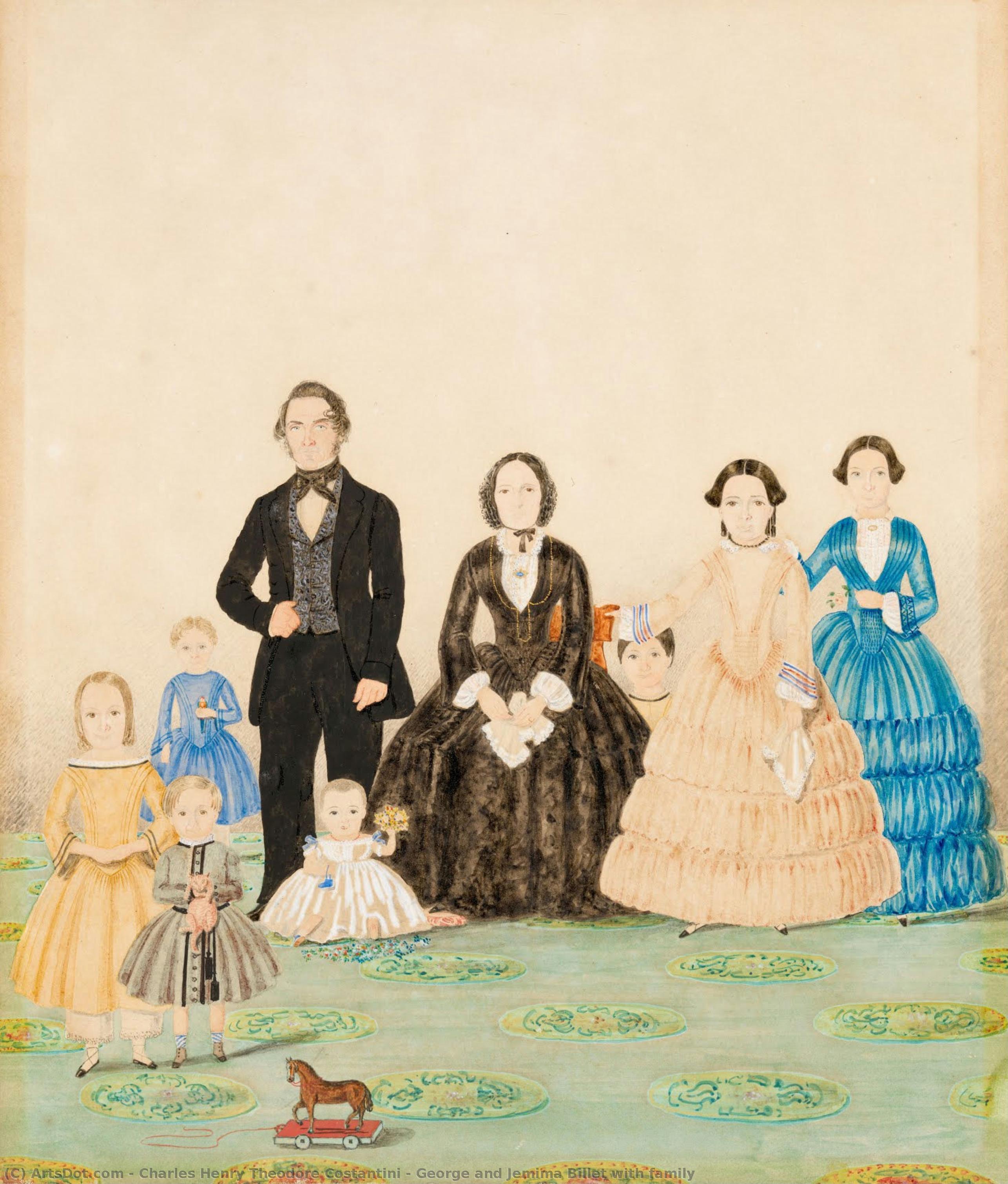 George And Jemima Billet With Family — Charles Henry Theodore Costantini