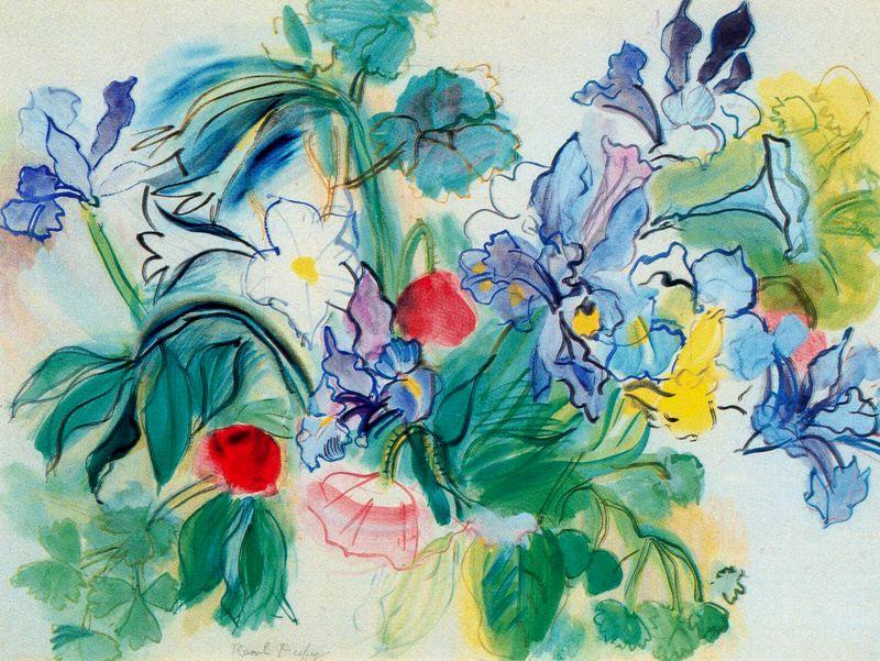 Bouquet Of Lilies And Poppies — Raoul Dufy