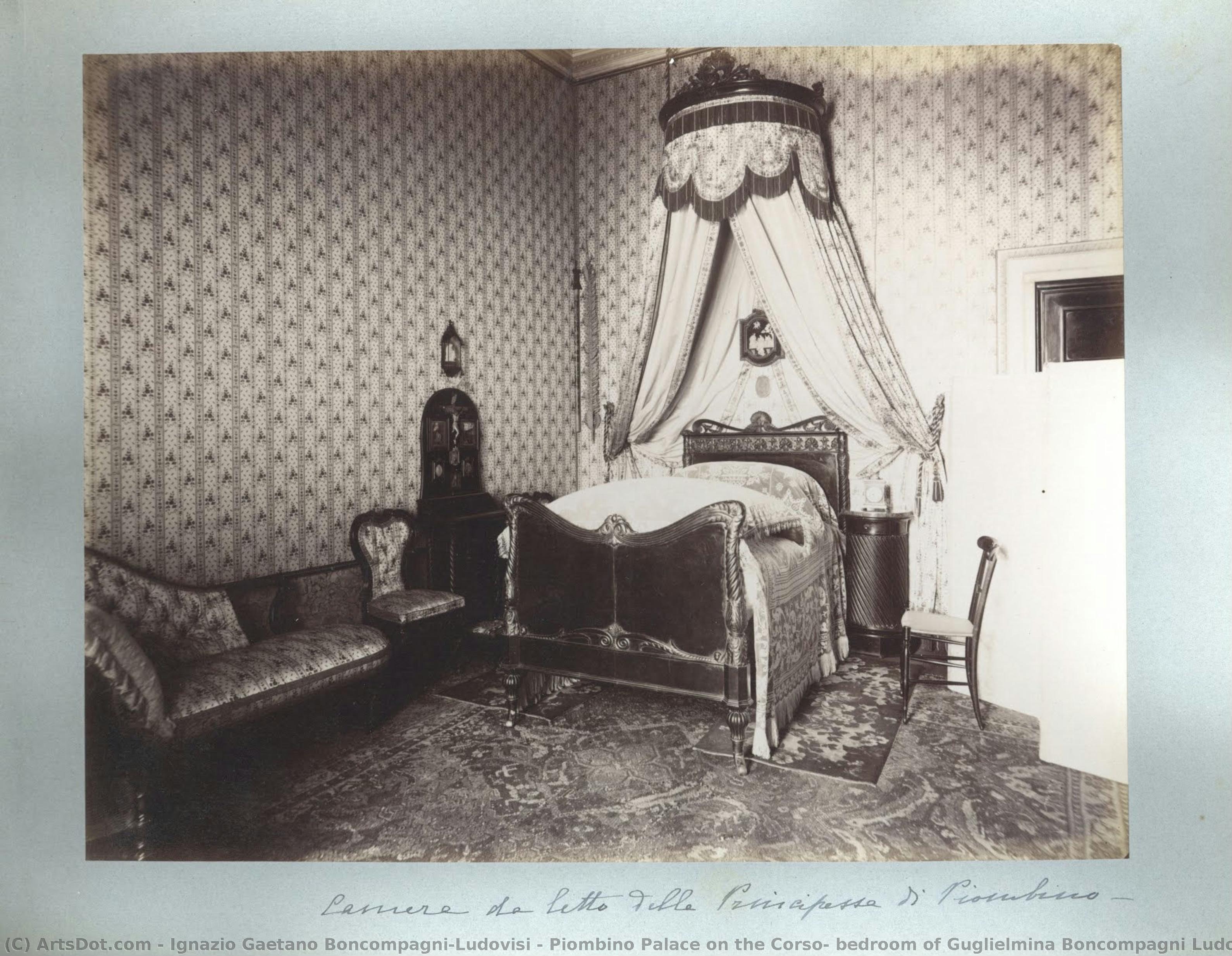 Piombino Palace On The Corso: Bedroom Of Guglielmina Boncompagni Ludovisi — Ignazio Gaetano Boncompagni-ludovisi