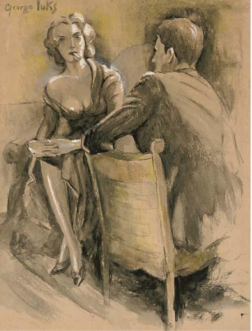 Flirtations In The Smoking Room — George Benjamin Luks