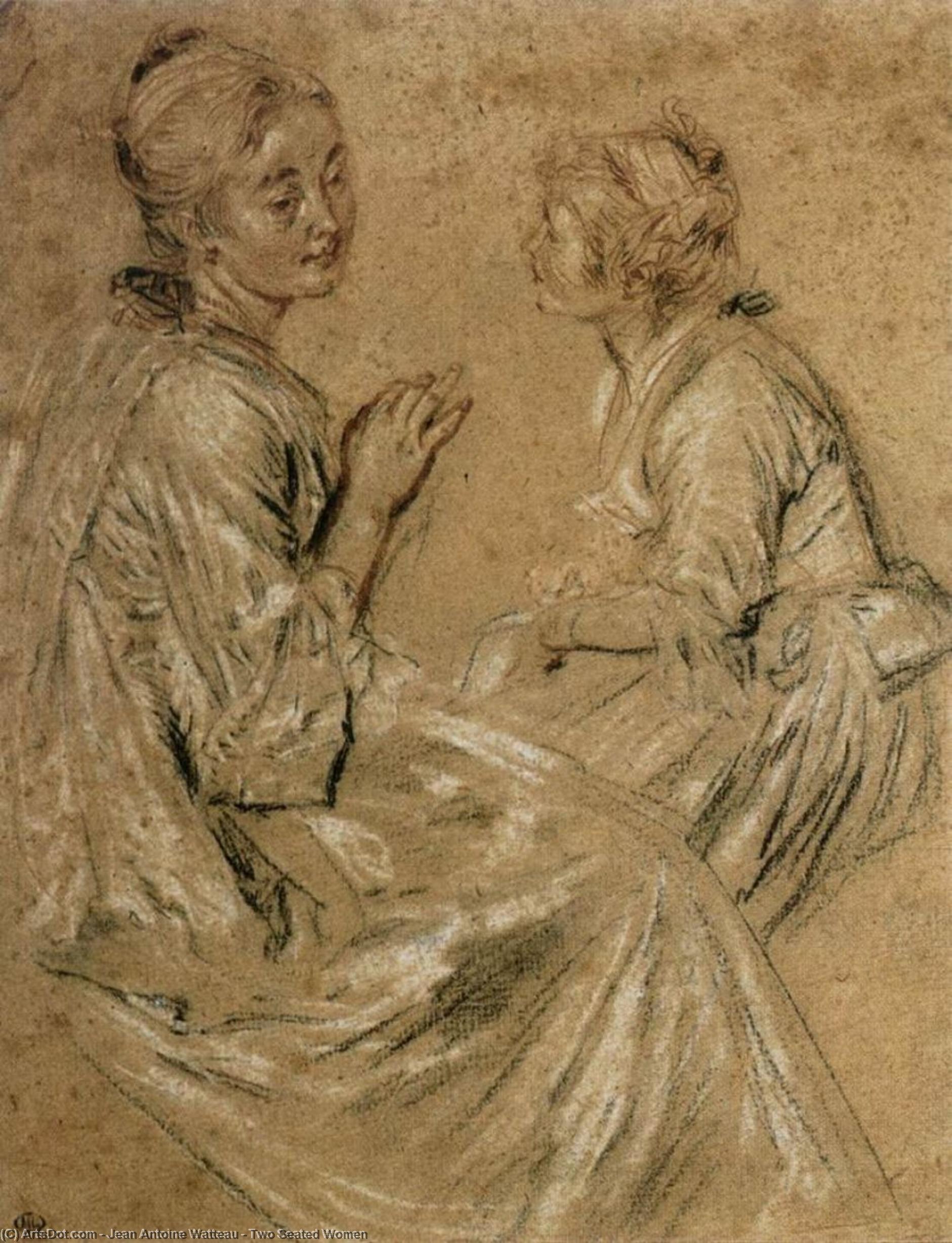 Dos Mujeres Sentadas — Jean-antoine Watteau