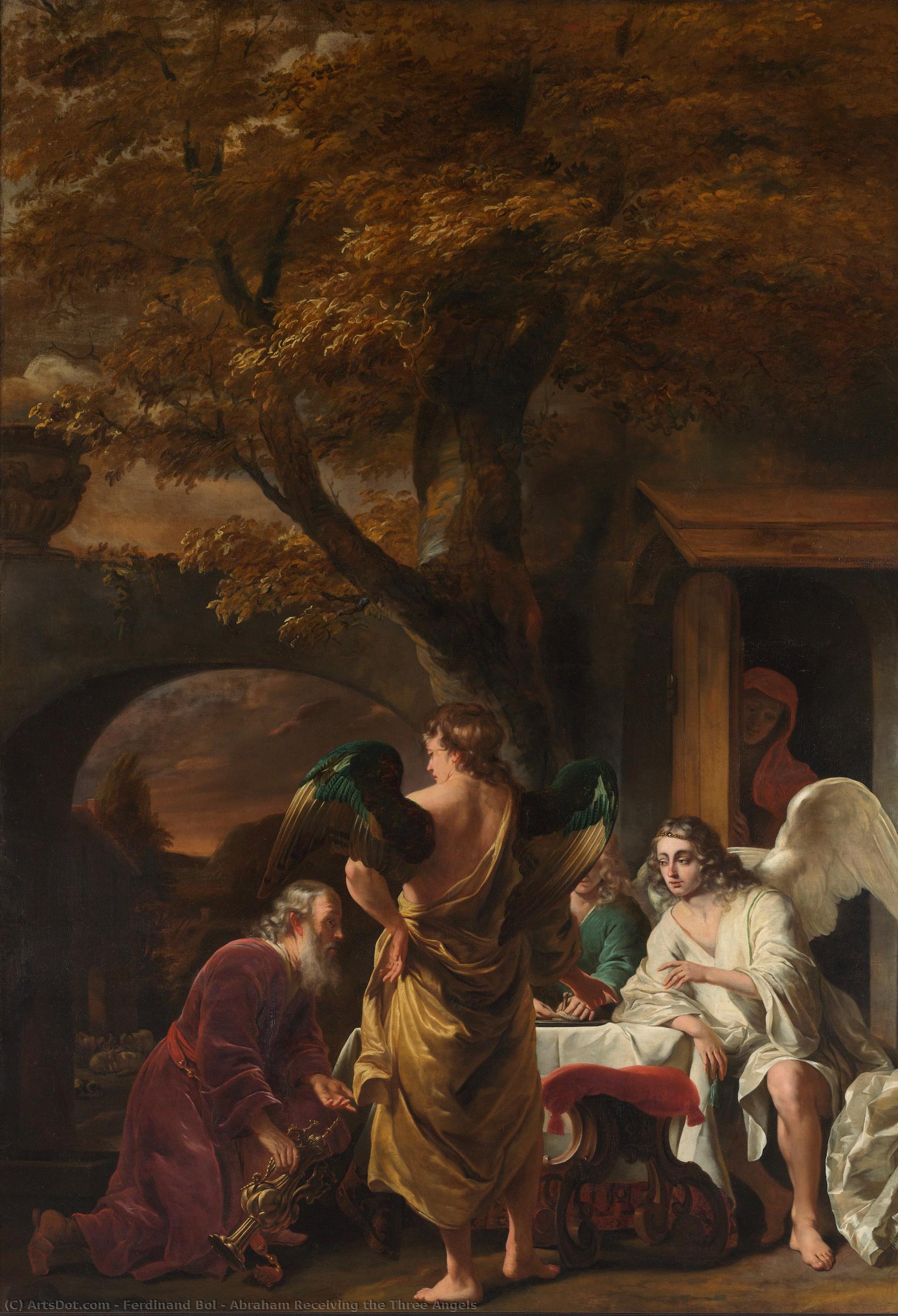 Abraham Receiving The Three Angels — Фердинанд Боль