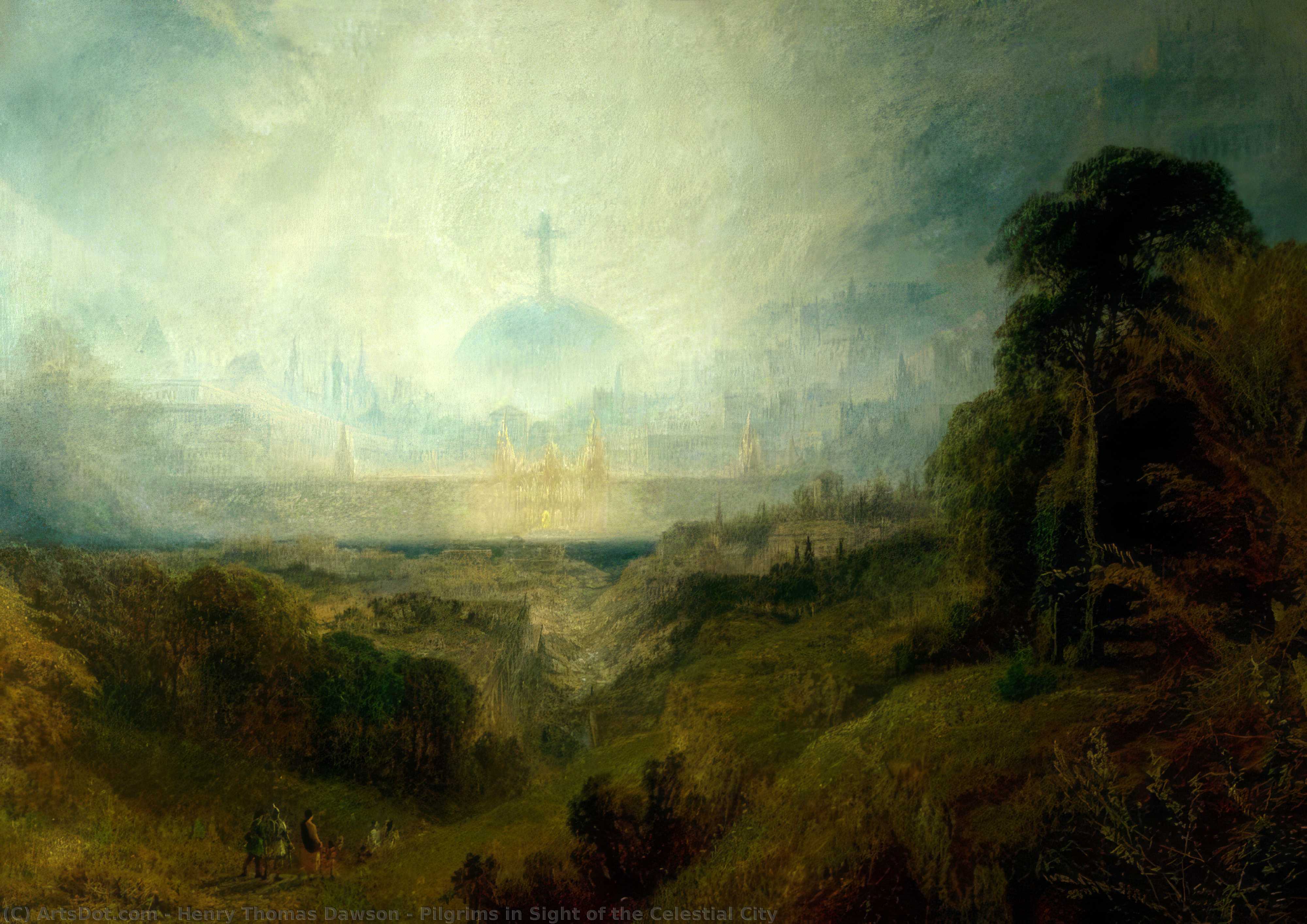 Pilgrims In Sight Of The Celestial City — Henry Thomas Dawson