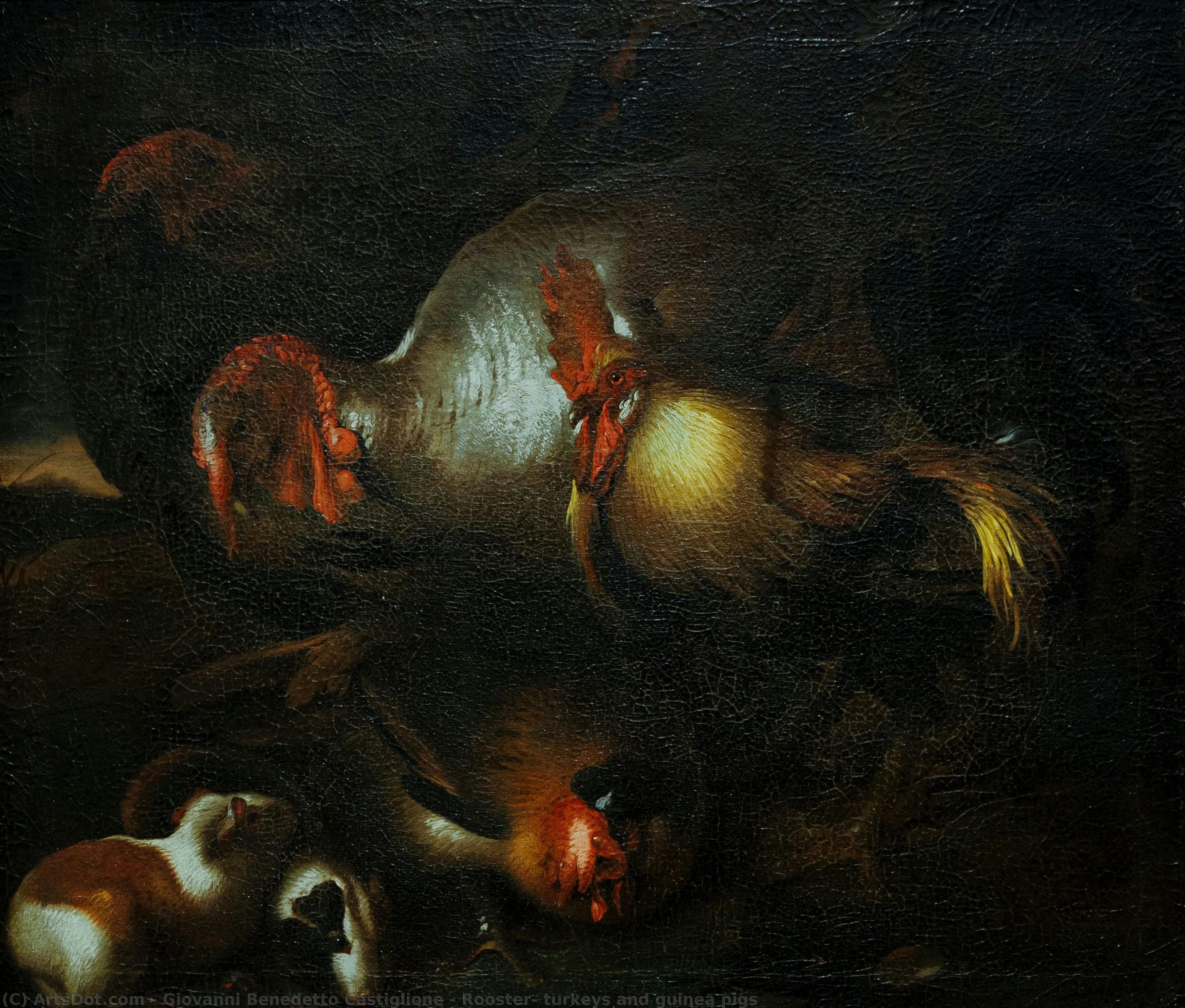 Rooster, Turkeys And Guinea Pigs — Giovanni Benedetto Castiglione