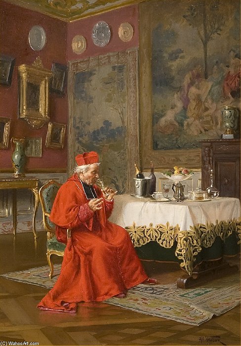 Cardinals Drinking Champagne — Alfred Charles Weber