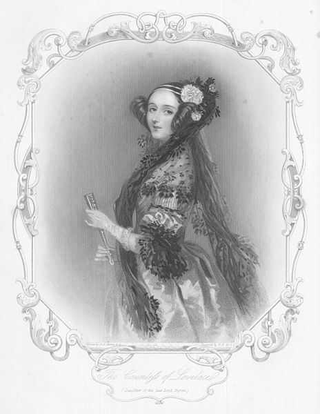 An Engraved Portrait Of Augusta Ada King — Alfred Edward Chalon